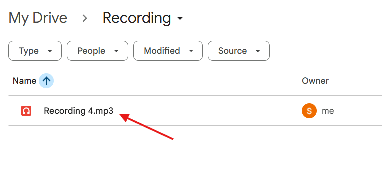 Audio Files to Google Drive