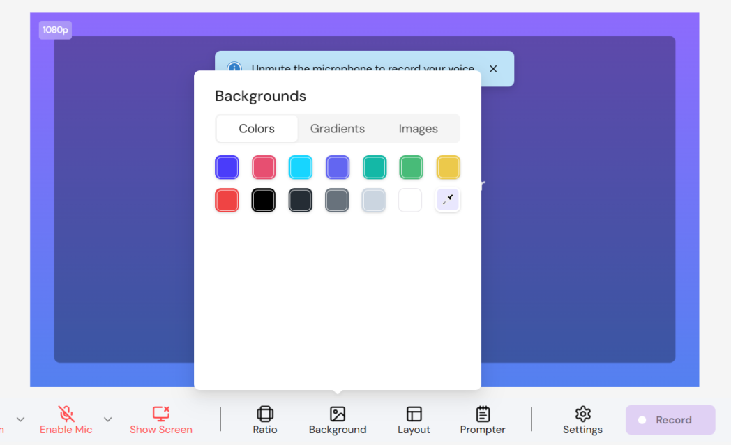 Choose a Background Style