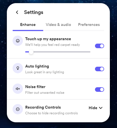 Choose what type of video