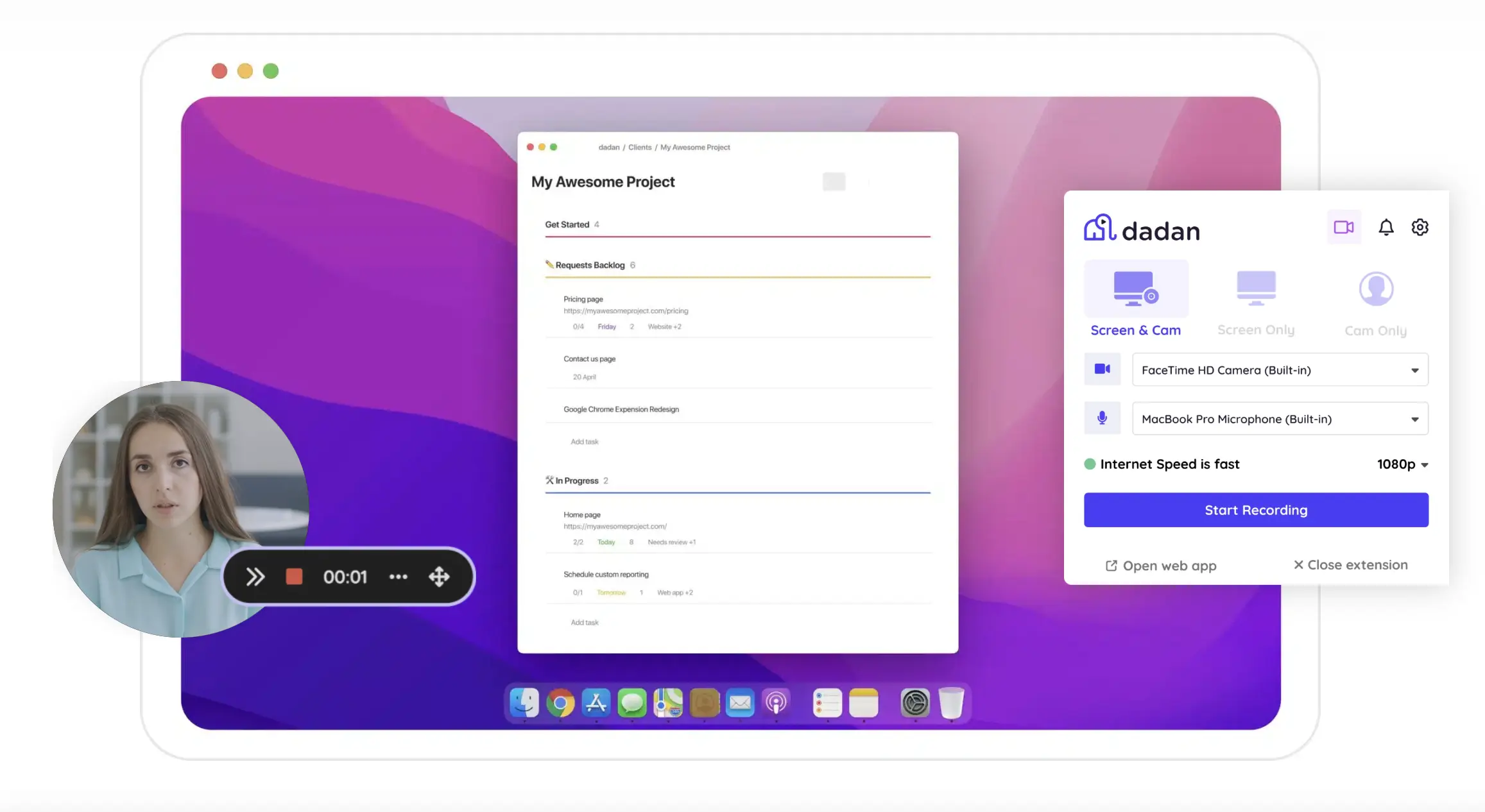 Dadan screen recorder