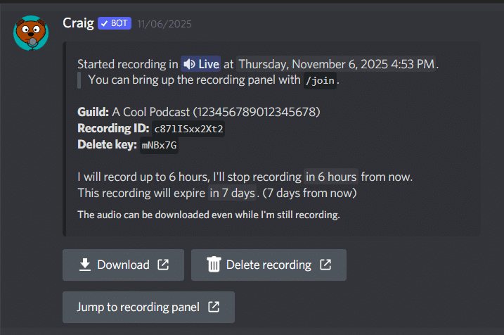 Download Your Audio