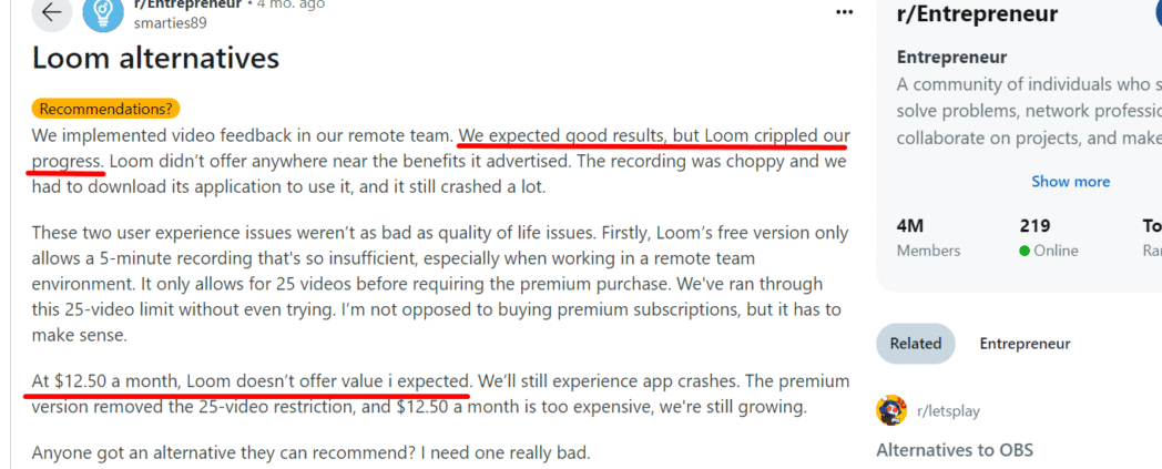 Loom Reddit Review