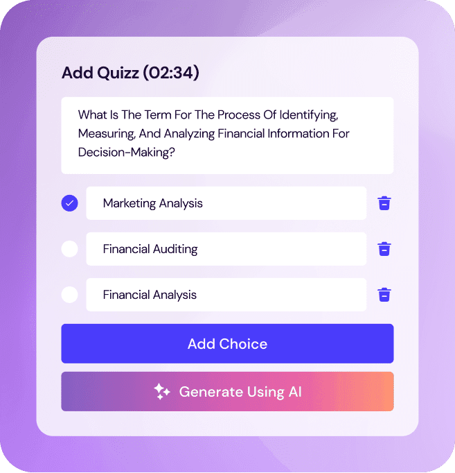 add quizz