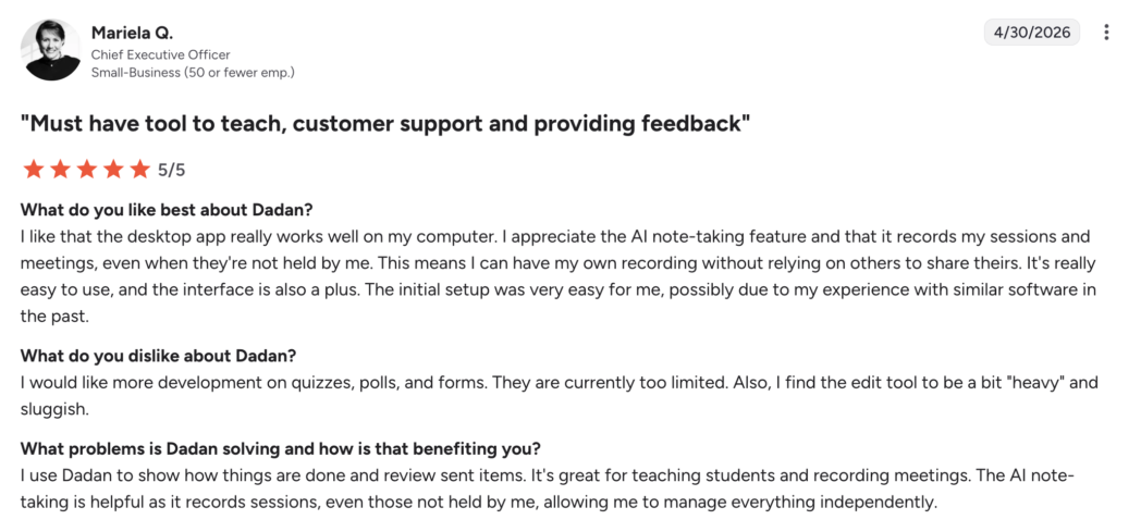 dadan user review