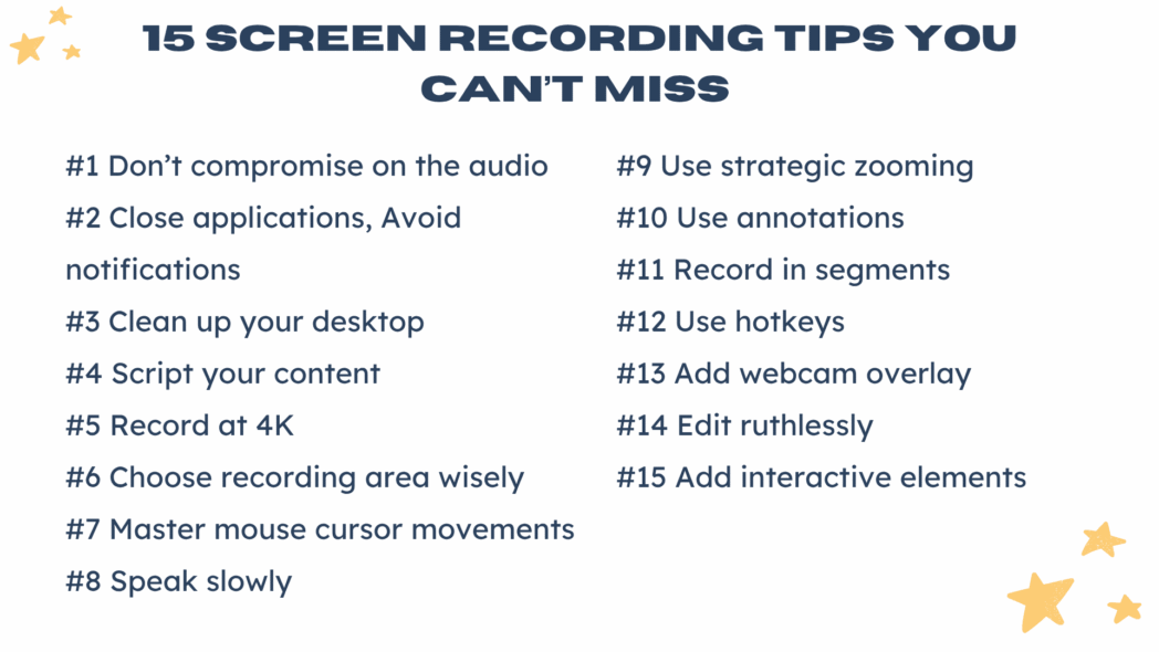 15 screen recording tips
