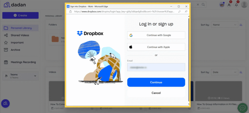 dropbox video intergation dropbox video intergation