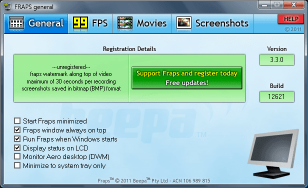 FRAPS gameplay recorder