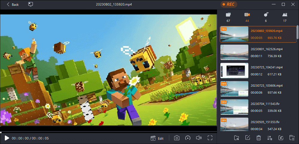 Easeus gameplay recording