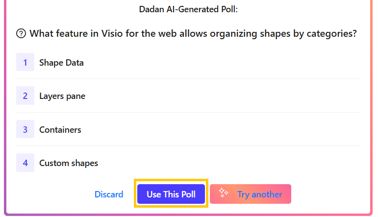 use poll use poll